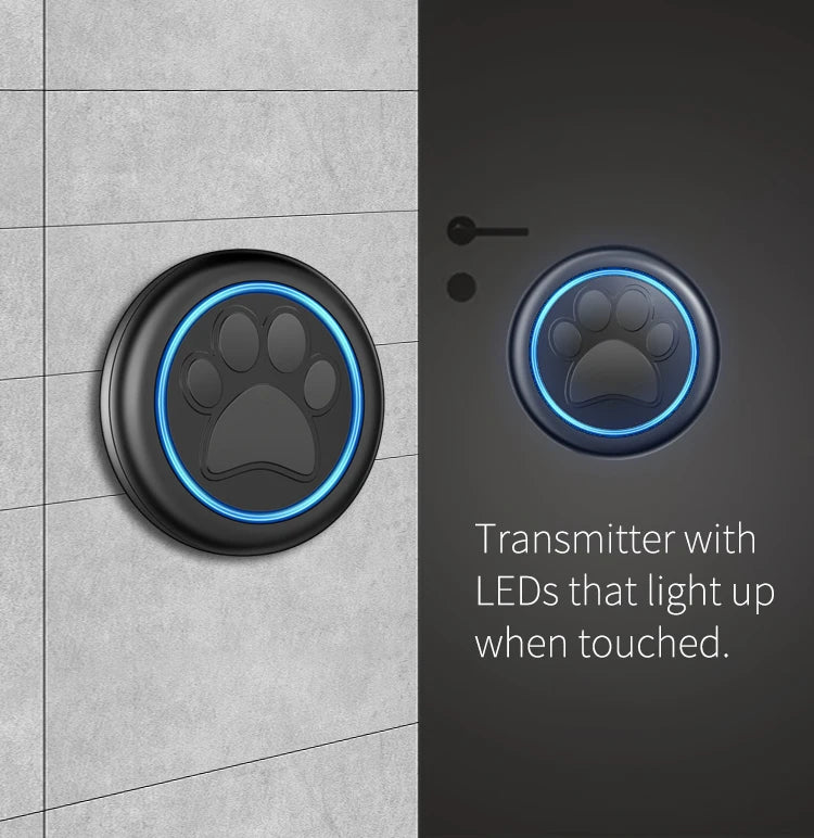 Pet Touch Ringer Button Bell 300M/984ft Range 60 Songs High Volume Doorbell For Cat & Dog Training Door Bell Smart Home US EU