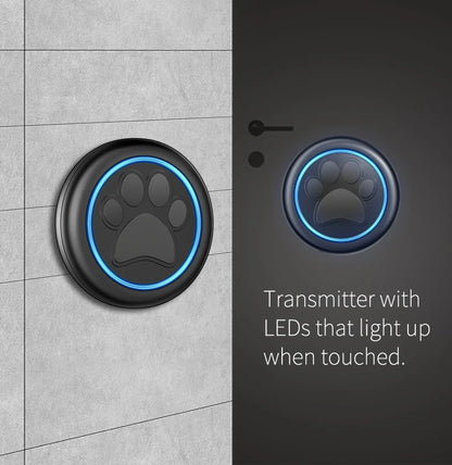 Pet Touch Ringer Button Bell 300M/984ft Range 60 Songs High Volume Doorbell For Cat & Dog Training Door Bell Smart Home US EU